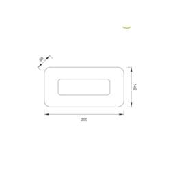 Netlighting Fusion Wall Lamp Rectangular 6W LED 4000K 540lm Aluminium Acrylic in Grey - thumbnail 2