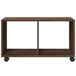 Berkfield Home vidaXL¬†Rolling¬†Cabinet¬†Brown Oak 72x33x42.5 cm Engineered Wood in Brown - thumbnail 5