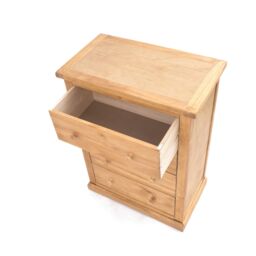 Cabinet Bits Lucca 4 Drawer Chest of Drawers Wood Knob in Light Brown - thumbnail 4