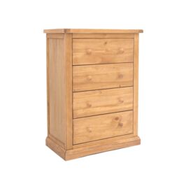 Cabinet Bits Lucca 4 Drawer Chest of Drawers Wood Knob in Light Brown - thumbnail 2