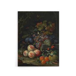 "Artery8 Still Life With Fruit Foliage & Insects Mignon Canvas Wall Art - Size: W18"" x H24""" - thumbnail 1