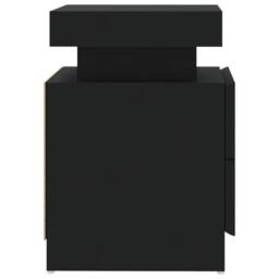 Berkfield Home Bedside Cabinet Black 45x35x52 cm Engineered Wood - Size: 45 x 35 x 52 cm - thumbnail 5