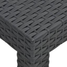 Berkfield Home Garden Table Anthracite 58x58x41 cm PP Rattan in Black - Size: 58 x 58 x 41 cm - thumbnail 5