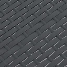 Berkfield Home Garden Table Anthracite 58x58x41 cm PP Rattan in Black - Size: 58 x 58 x 41 cm - thumbnail 4