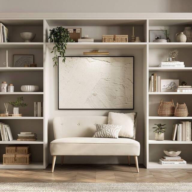 Lemon Pavilion Furniture Beau 2 Seater Sofa - House Weave - L68 x W130 x H79.5 cm - Sand/Blonde in White - Size: 1 Pack - image 1