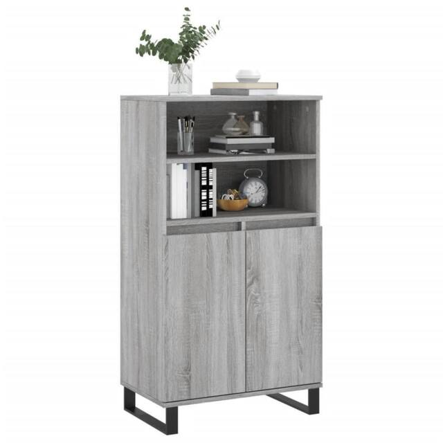 Berkfield Home Highboard Grey Sonoma 60x36x110 cm Engineered Wood - Size: 60 x 36 x 110 cm - image 1