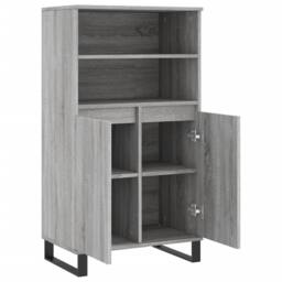 Berkfield Home Highboard Grey Sonoma 60x36x110 cm Engineered Wood - Size: 60 x 36 x 110 cm - thumbnail 5