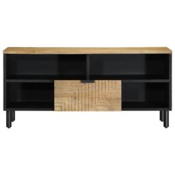 Berkfield Home TV Cabinet Brown 100x33x46 cm Solid Wood Mango - Size: 100 x 33 x 46 cm - thumbnail 3