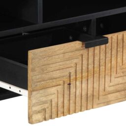 Berkfield Home TV Cabinet Brown 100x33x46 cm Solid Wood Mango - Size: 100 x 33 x 46 cm - thumbnail 7