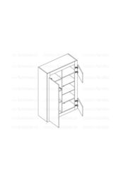 Creative Furniture Arcadia Display Cabinet 140cm - A Compact & Sleek Cabinet with Glass Shelves & LED Lights in Light Oak - thumbnail 6