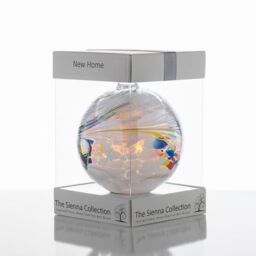 Sienna Glass New Home 10cm Friendship Ball in White