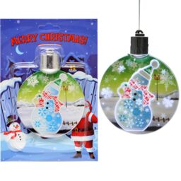 Shatchi Christmas 3D Snowman LED Christmas Tree Hanging Decoration Ornaments Xmas Gifts - thumbnail 1