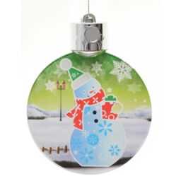 Shatchi Christmas 3D Snowman LED Christmas Tree Hanging Decoration Ornaments Xmas Gifts - thumbnail 2