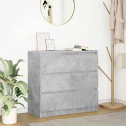 Berkfield Home Sideboard Concrete Grey 80x35x76 cm Engineered Wood - Size: 80 x 35 x 76 cm - thumbnail 2
