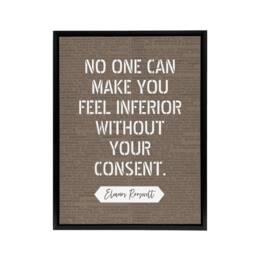 "Artery8 Inspirational Quote Eleanor Roosevelt Framed Canvas Wall Art Print in Brown - Size: W12"" x H16""" - thumbnail 1