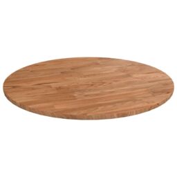 Berkfield Home Round Table Top Light Brown √ò40x1.5 cm Treated Solid Wood Oak - Size: 40x1.5 cm - thumbnail 1