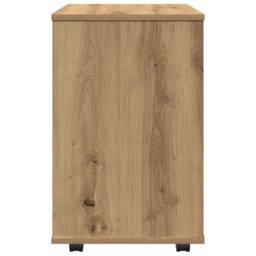 Berkfield Home Rolling Cabinet Artisan Oak 46x36x59 cm Engineered Wood in Brown - Size: 46 x 36 x 59 cm - thumbnail 6