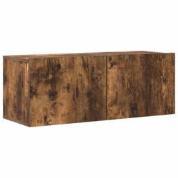 Berkfield Home 4 Piece TV Cabinet Set Smoked Oak Engineered Wood in Brown - thumbnail 5