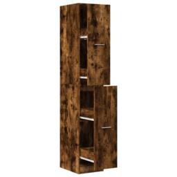 Berkfield Home Apothecary Cabinet¬†Smoked Oak 30x41x174.5 cm Engineered Wood in Brown - thumbnail 1