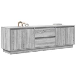 Berkfield Home TV Cabinet with LED Lights Grey Sonoma 160.5x41x50 cm - thumbnail 5