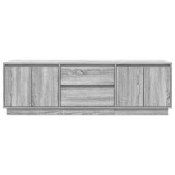Berkfield Home TV Cabinet with LED Lights Grey Sonoma 160.5x41x50 cm - thumbnail 7