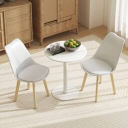 Wyld Haus Susuyo 60 cm Round White Dining Table with Steel Base - thumbnail 7