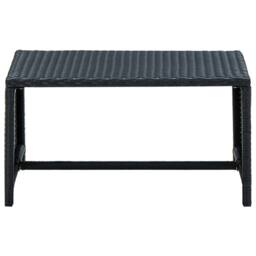 Berkfield Home Coffee Table Black 70x40x38 cm Poly Rattan - Size: 70 x 40 x 38 cm - thumbnail 2