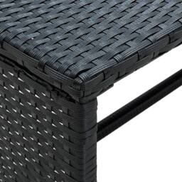 Berkfield Home Coffee Table Black 70x40x38 cm Poly Rattan - Size: 70 x 40 x 38 cm - thumbnail 3