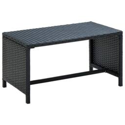 Berkfield Home Coffee Table Black 70x40x38 cm Poly Rattan - Size: 70 x 40 x 38 cm - thumbnail 1