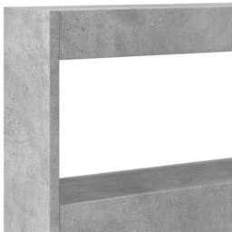Berkfield Home Headboard Cabinet with LED Concrete Grey 200x17x102 cm - Size: 200 x 17 x 102 cm - thumbnail 9