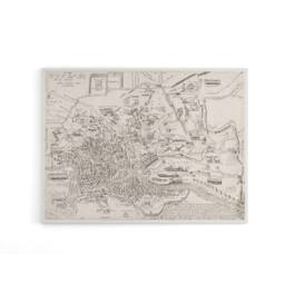 "Artery8 Map Ligorio Ancient Rome Plan Canvas Wall Art Print in Beige - Size: W24"" x H32""" - thumbnail 1