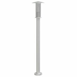 Berkfield Home Outdoor Floor Lamp Silver 100 cm Stainless Steel - thumbnail 4