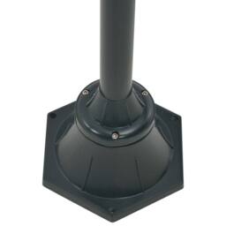 Berkfield Home Garden Post Light E27 220 cm Aluminium 2-Lantern Dark Green - thumbnail 4