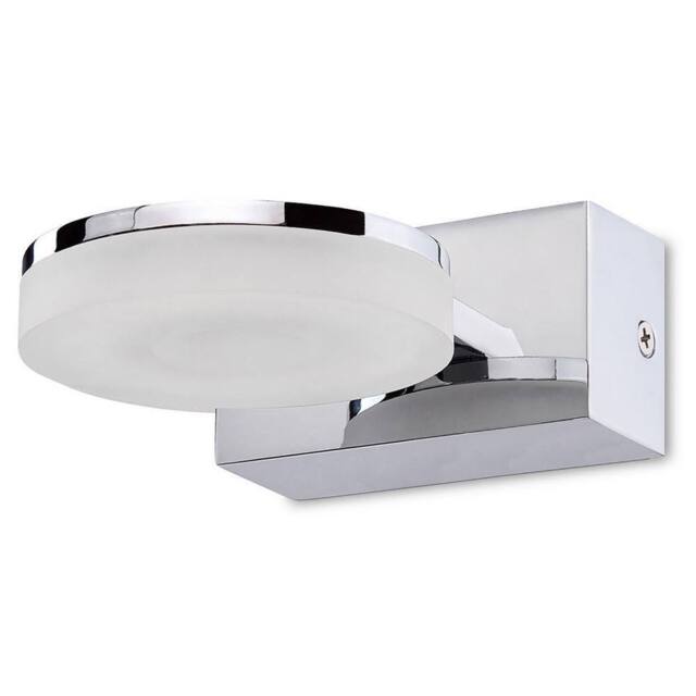 Netlighting Nimbus Wall Lamp 5W LED 3000K 450lm Chrome Frosted Acrylic in Grey - image 1