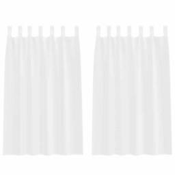 Berkfield Home Full Curtains with Curtains 2 pcs White 140 x 175 cm Polyester - thumbnail 3