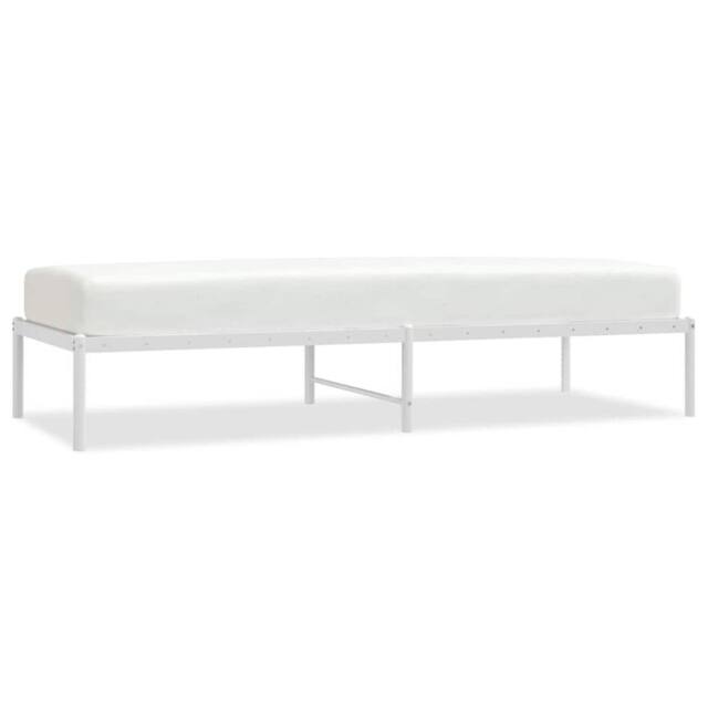 Berkfield Home Metal Bed Frame White 75x190 cm Small Single - image 1