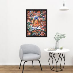 "Artery8 Wall Art Print Shakyamuni Buddha Avadana Legend Painting Royal Historic Large Framed Wall Décor Art in White - Size: W18"" x H24""" - thumbnail 2