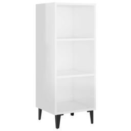Berkfield Home Sideboard High Gloss White 34.5x32.5x90 cm Engineered Wood - thumbnail 2