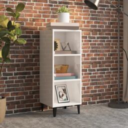 Berkfield Home Sideboard High Gloss White 34.5x32.5x90 cm Engineered Wood - thumbnail 1
