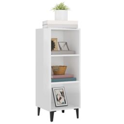 Berkfield Home Sideboard High Gloss White 34.5x32.5x90 cm Engineered Wood - thumbnail 4