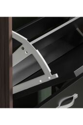 Home Discount Vida Designs 2 Drawer Shoe Cabinet Organizer Storage in Black - thumbnail 6