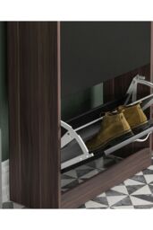 Home Discount Vida Designs 2 Drawer Shoe Cabinet Organizer Storage in Black - thumbnail 5