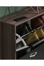 Home Discount Vida Designs 2 Drawer Shoe Cabinet Organizer Storage in Black - thumbnail 4