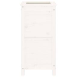 Berkfield Home Beautiful Garden Planter White 40x40x78 cm Solid Wood Pine - Size: 40 x 40 x 78 cm - thumbnail 5
