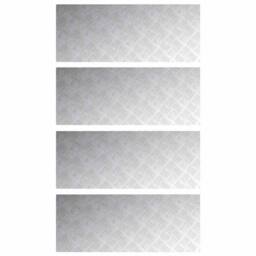 Berkfield Home Modern Aluminum Checker Plates 4 pcs Anti-Slip 100x40 cm in Grey - Size: Medium - thumbnail 3