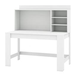 NESTLUNE Home Office Desk Bedroom Writing Desk in White - Size: 100 cm x 15 cm