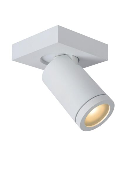 Lucide 'TAYLOR' Dimmable Stylish Tiltable Bathroom LED Ceiling Spotlight GU10 in White - image 1
