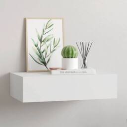 Berkfield Home Wall-mounted Drawer Shelf White 40x23.5x10 cm MDF - thumbnail 2