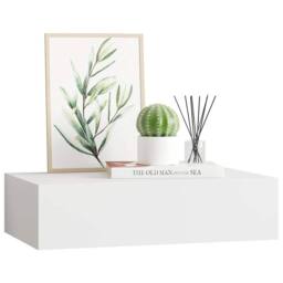 Berkfield Home Wall-mounted Drawer Shelf White 40x23.5x10 cm MDF - thumbnail 4