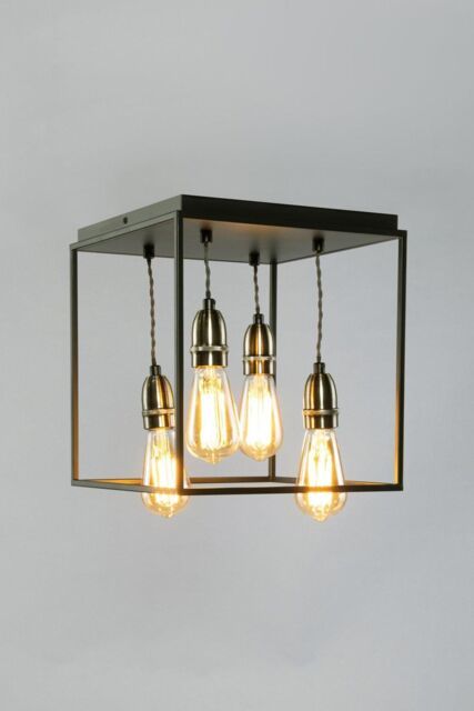 BHS Lighting Dexter Flush Ceiling Light in Black - image 1